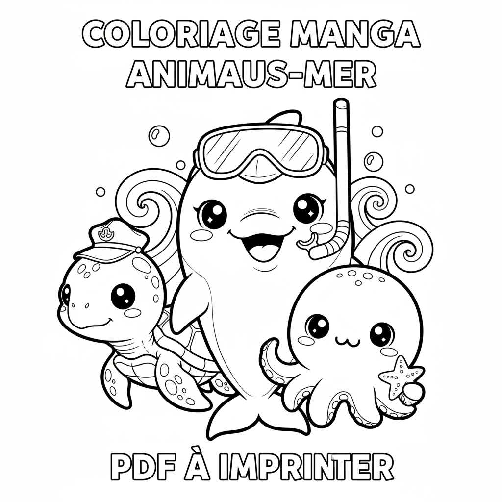 Coloriage coloriage manga à imprimer pdf 4