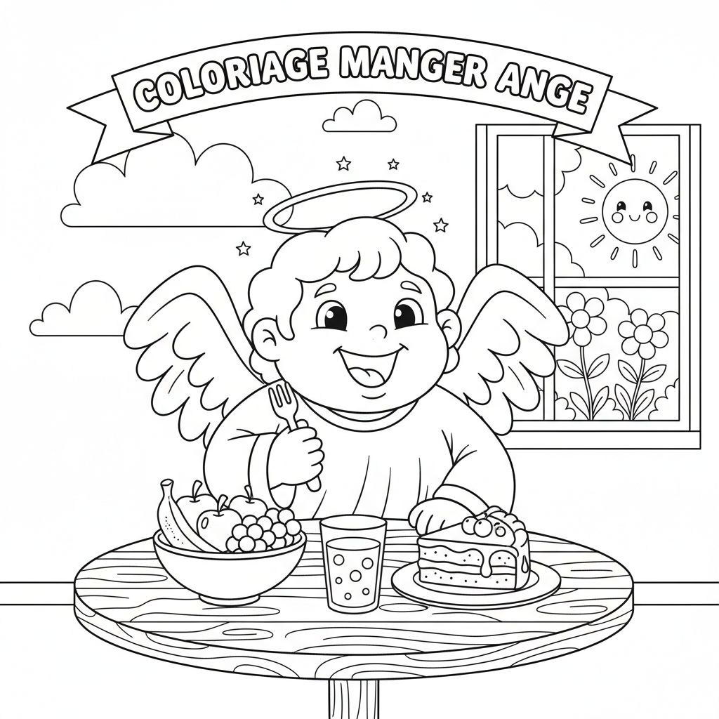 Coloriage coloriage manger 2