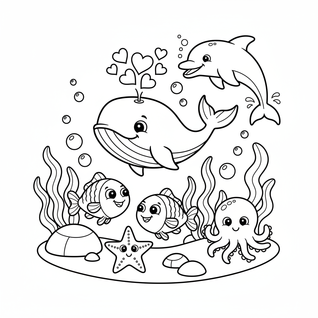 Coloriage Marin Gratuit à Imprimer pour Enfants