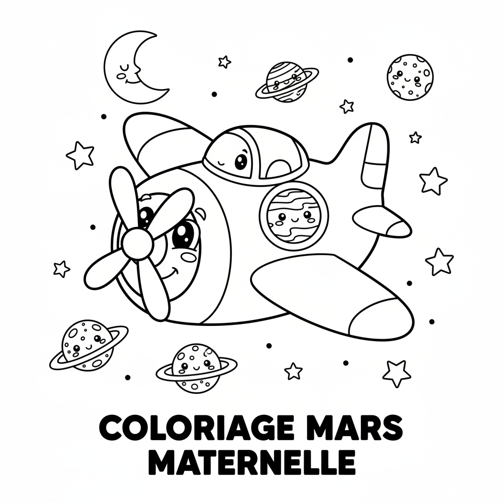 Coloriage coloriage mars maternelle
