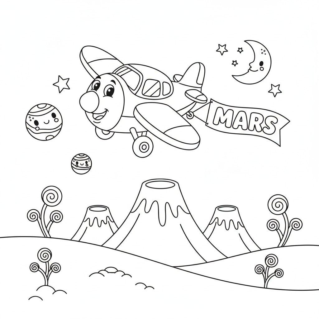 Coloriage coloriage mars maternelle 3