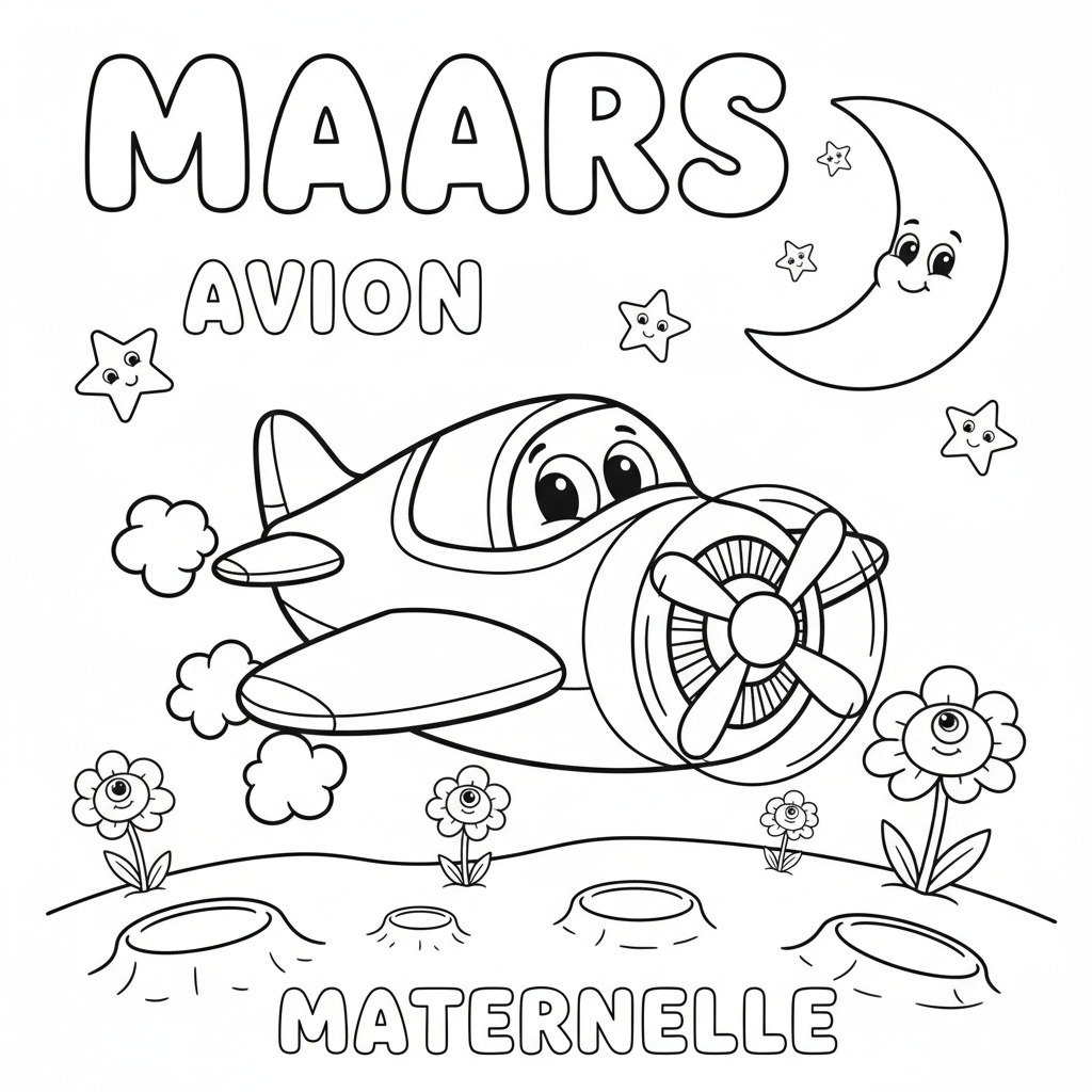 Coloriage coloriage mars maternelle 4