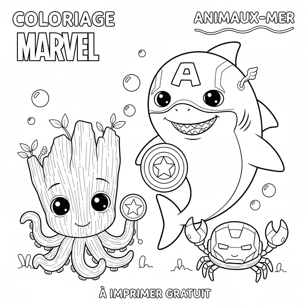 Coloriage coloriage marvel à imprimer gratuit 4