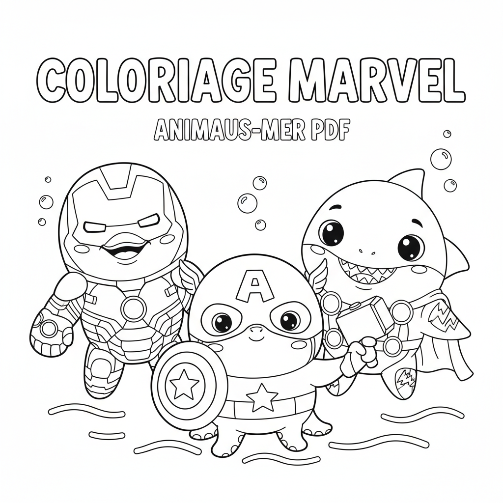 Coloriage coloriage marvel à imprimer pdf 4