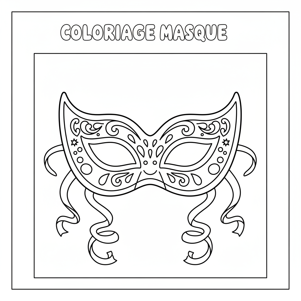 Coloriage coloriage masque 2