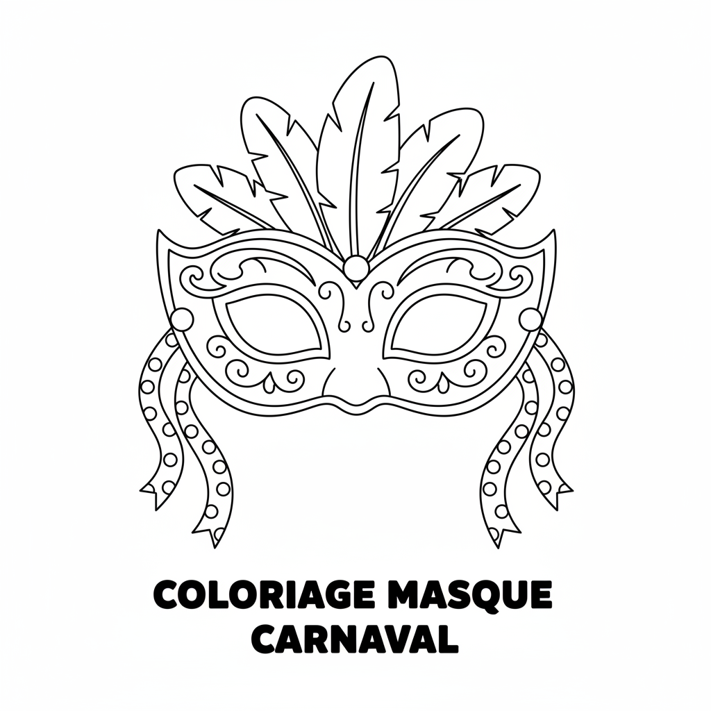 Coloriage coloriage masque à imprimer