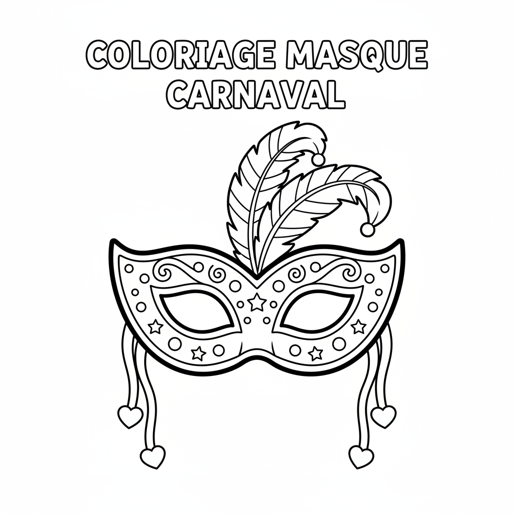 Coloriage coloriage masque a imprimer