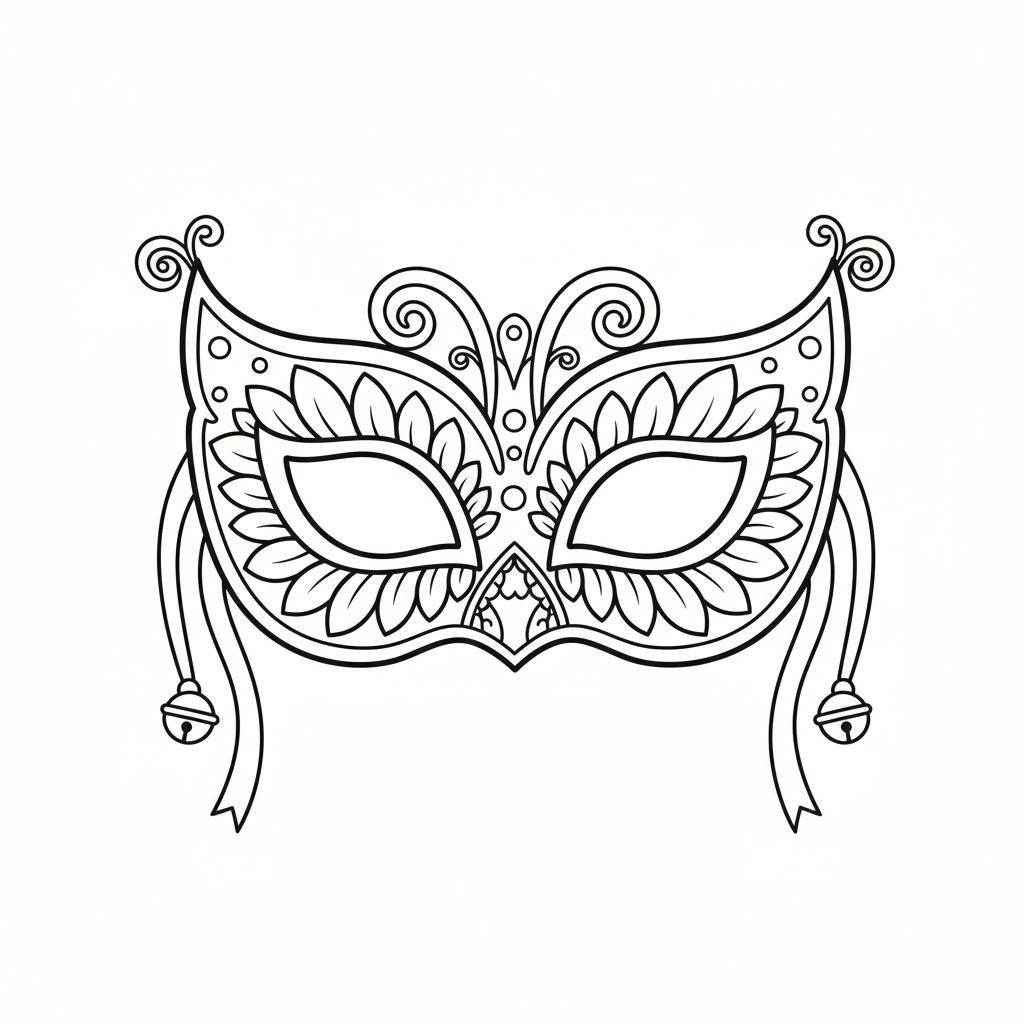 Coloriage coloriage masque à imprimer 2