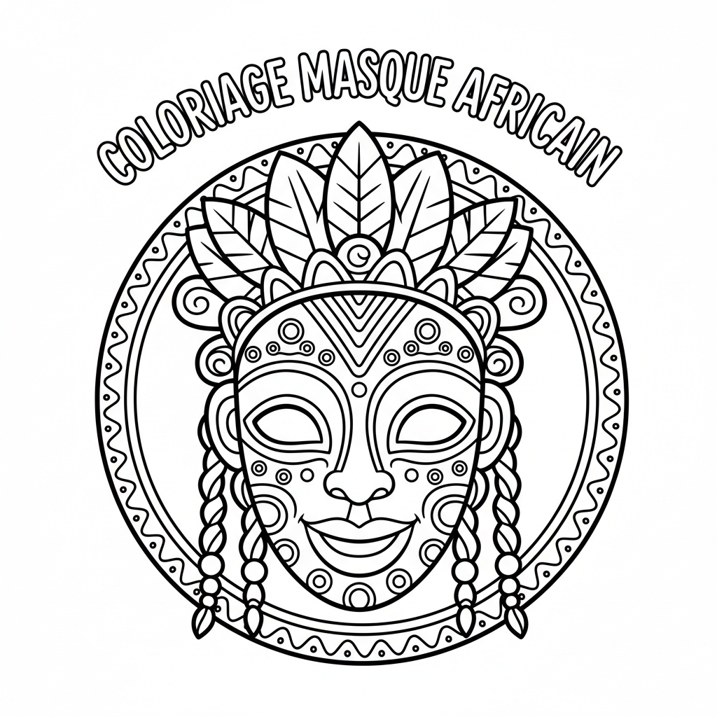 Coloriage Masque Africain à Imprimer Gratuitement