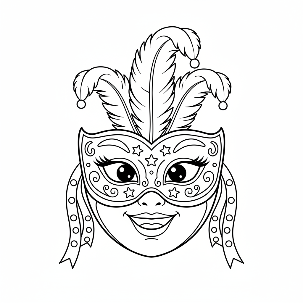 Coloriage coloriage masque carnaval