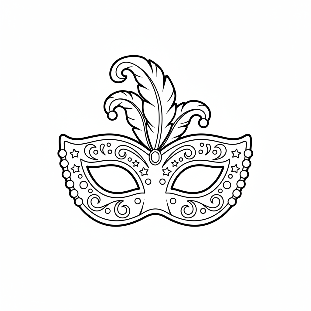 Coloriage coloriage masque carnaval 2