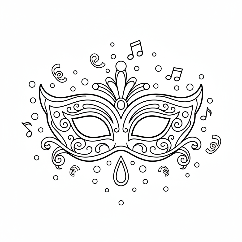 Coloriage coloriage masque de carnaval 2