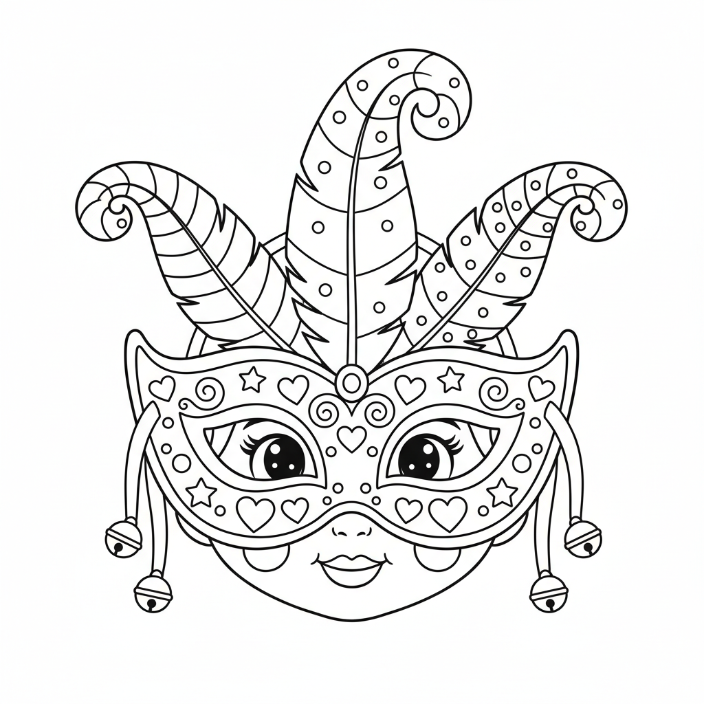 Coloriage coloriage masque de carnaval 4