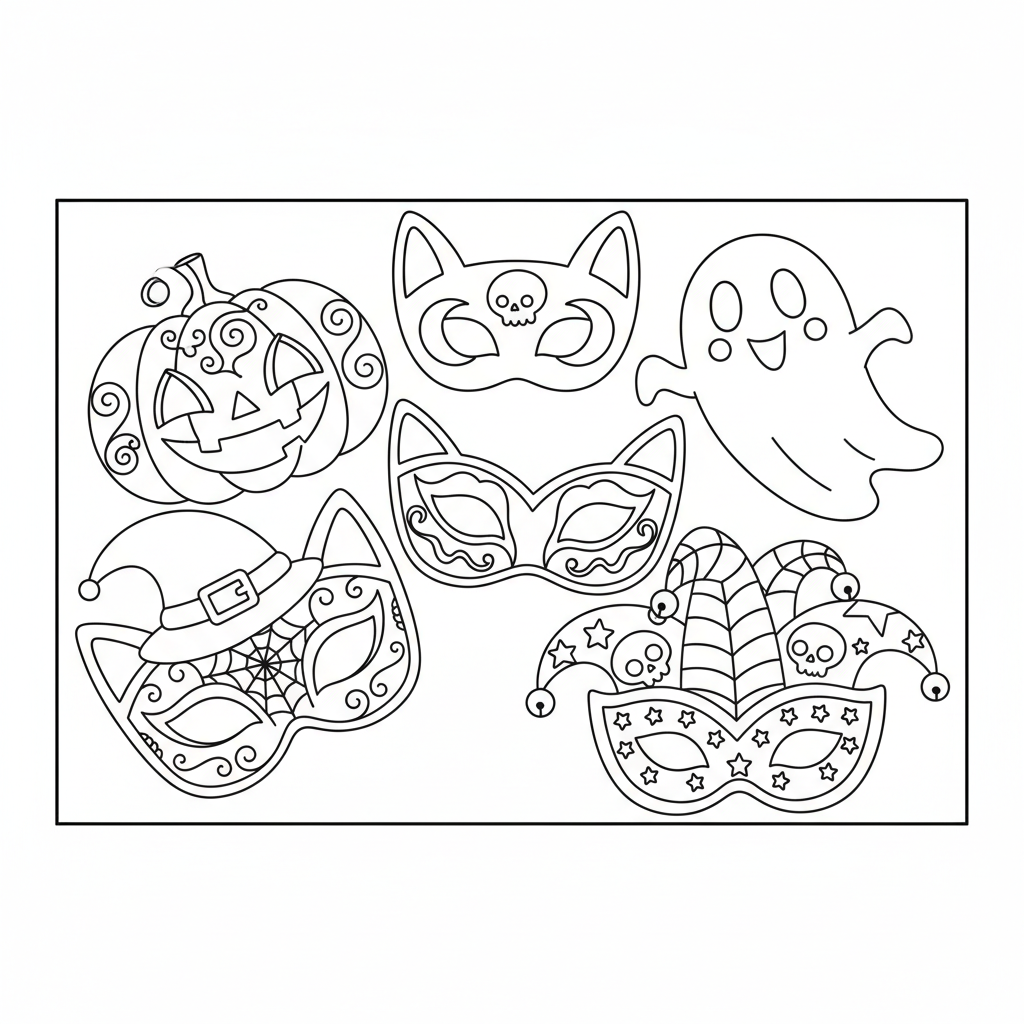Coloriage coloriage masque halloween 2