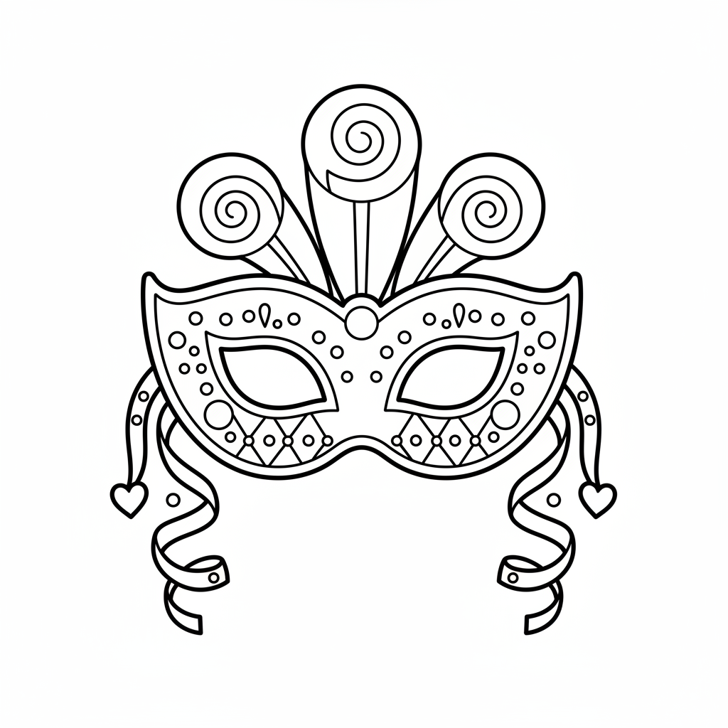 Coloriage Masques à Imprimer Gratuitement pour Enfants