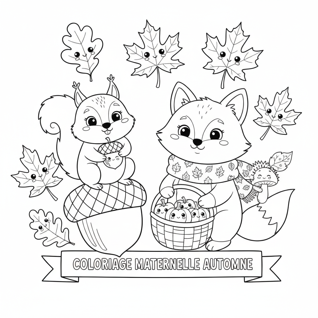 Coloriage coloriage maternelle automne 4