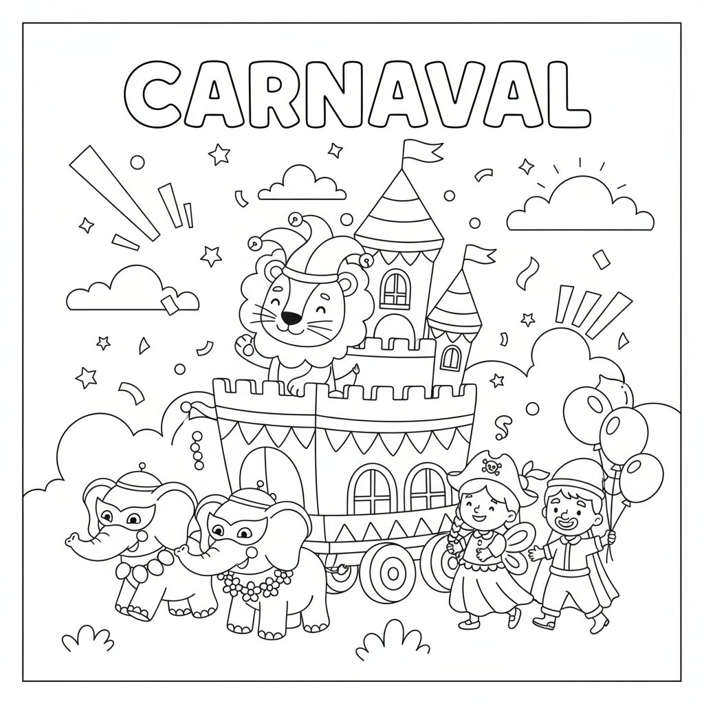 Coloriage coloriage maternelle carnaval