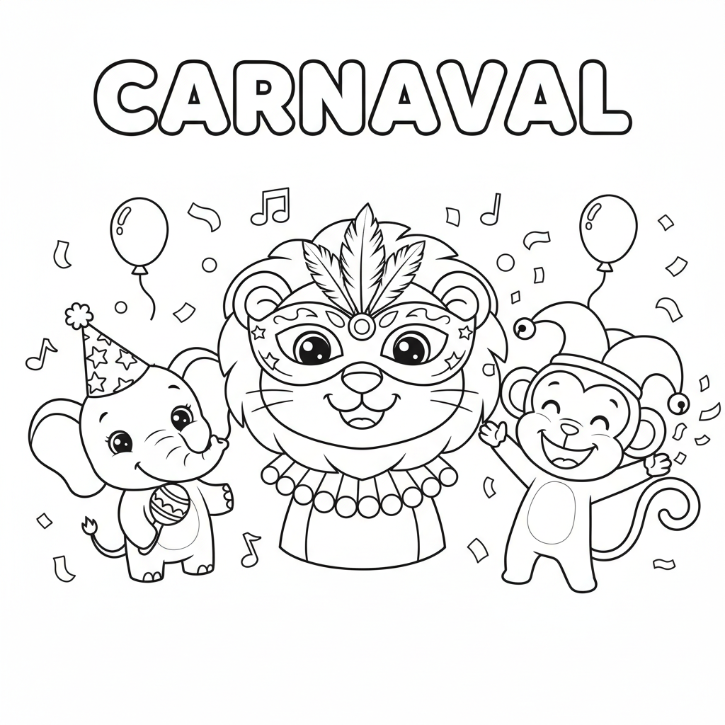 Coloriage coloriage maternelle carnaval 4