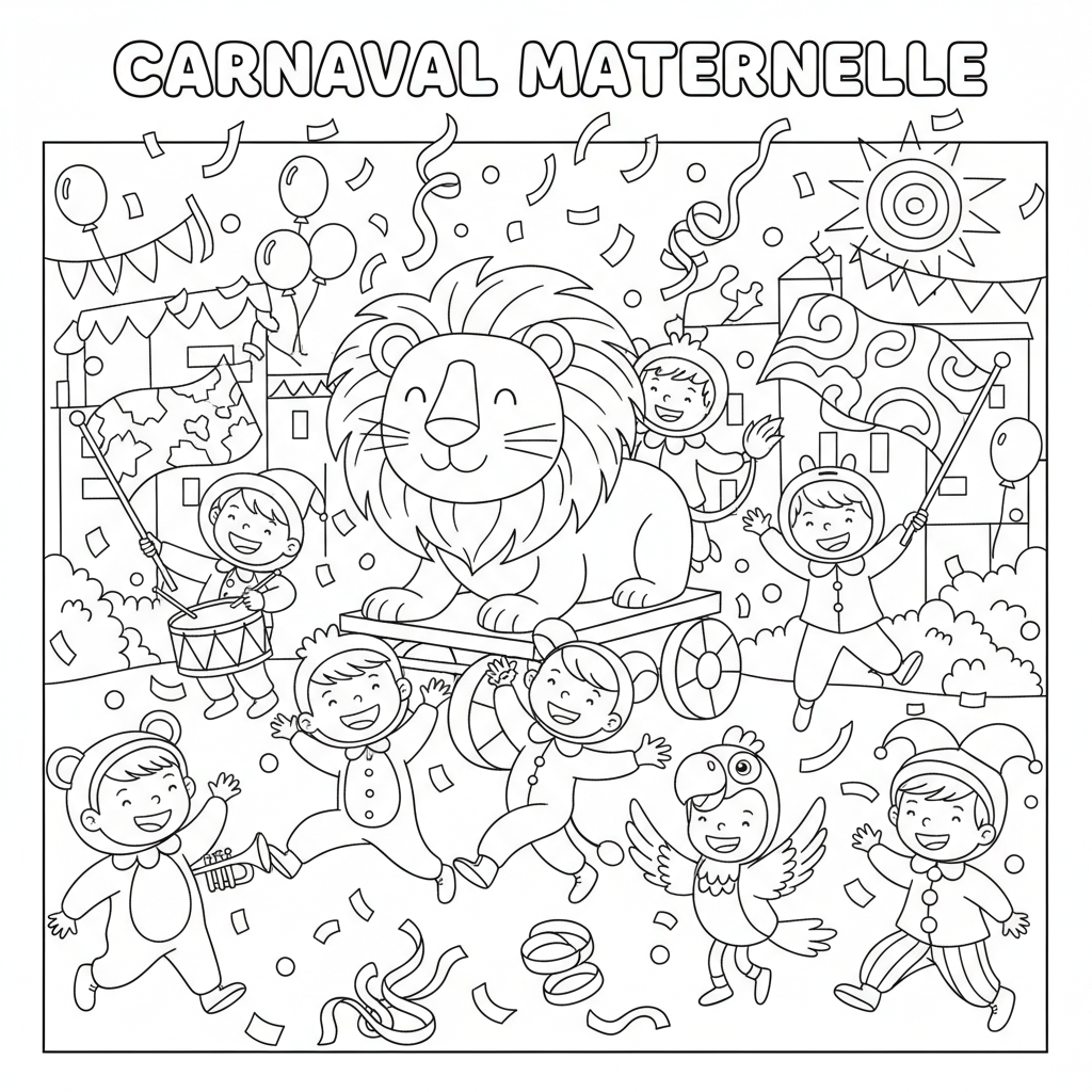 Coloriage coloriage maternelle carnaval 5