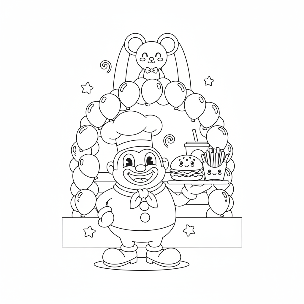 Coloriage Mcdonald Gratuit à Imprimer pour Enfants