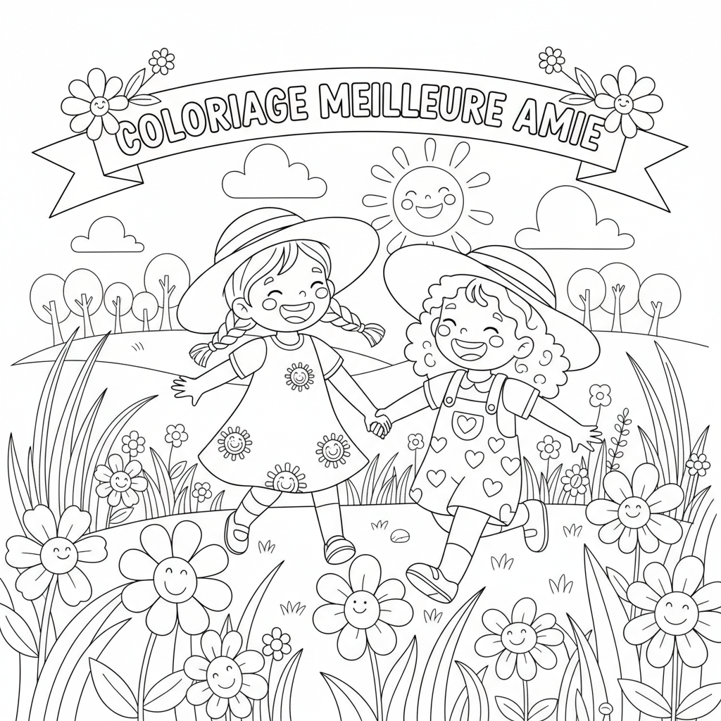 Coloriage coloriage meilleure amie 3