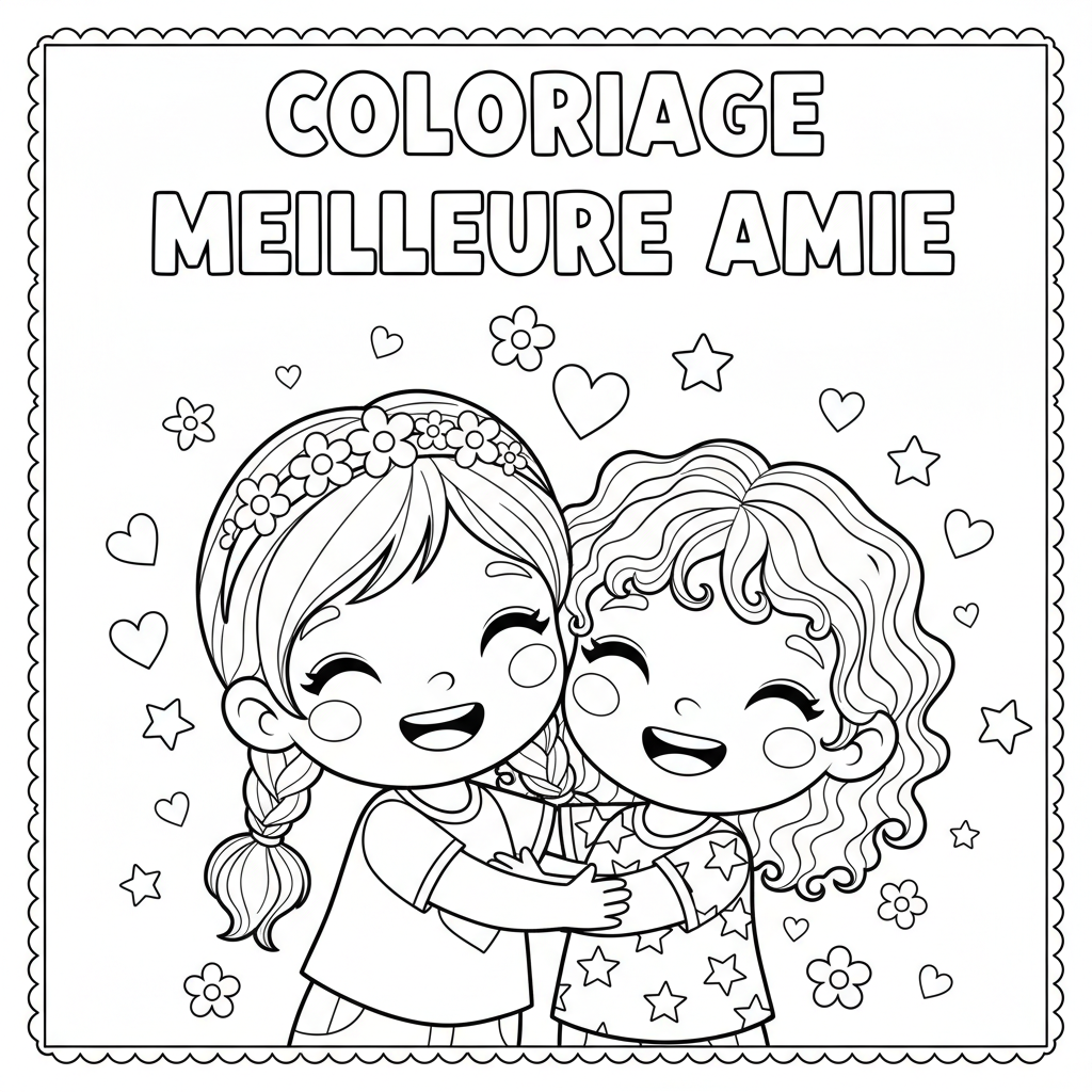 Coloriage coloriage meilleure amie 4