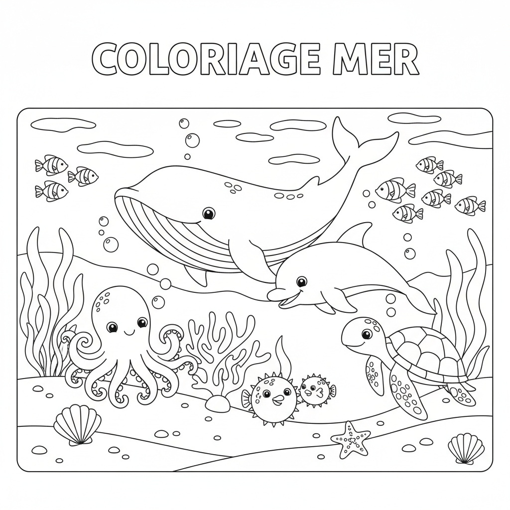 Coloriage coloriage mer à imprimer 2