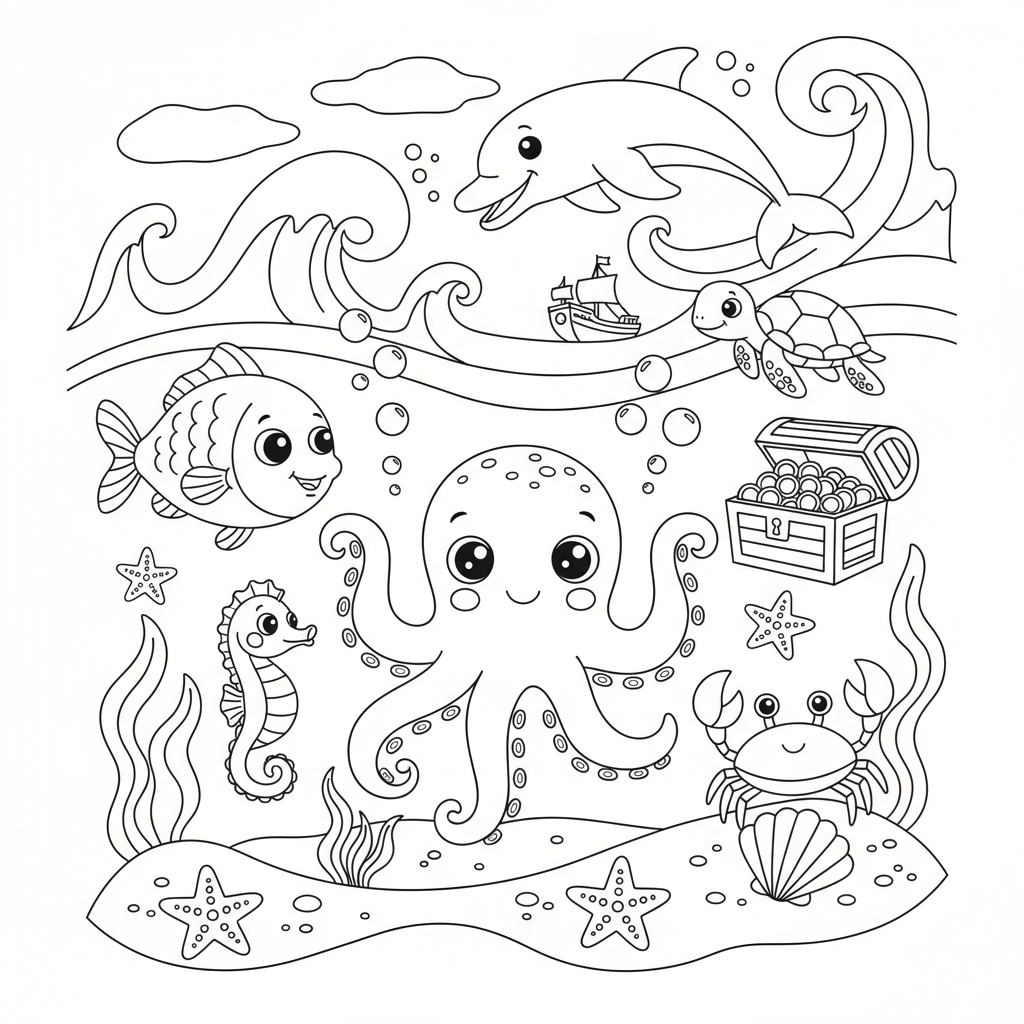 Coloriage coloriage mer maternelle 2