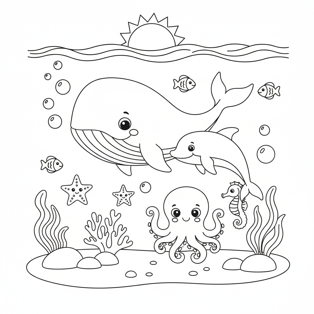 Coloriage coloriage mer maternelle 3