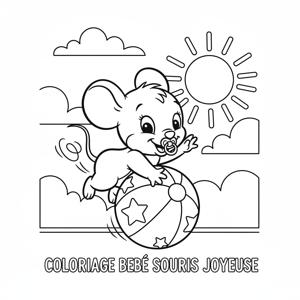 Coloriage coloriage mickey bebe 5