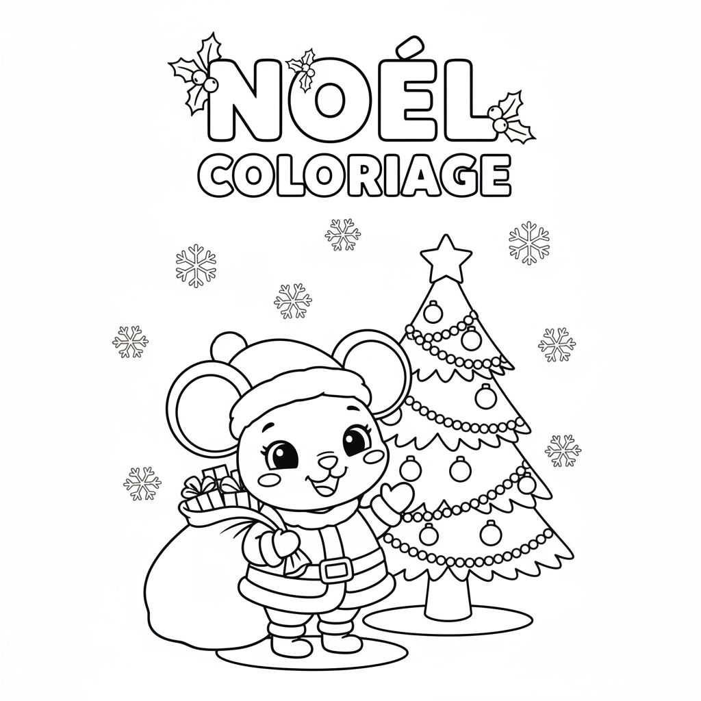 Coloriage coloriage mickey noel 2