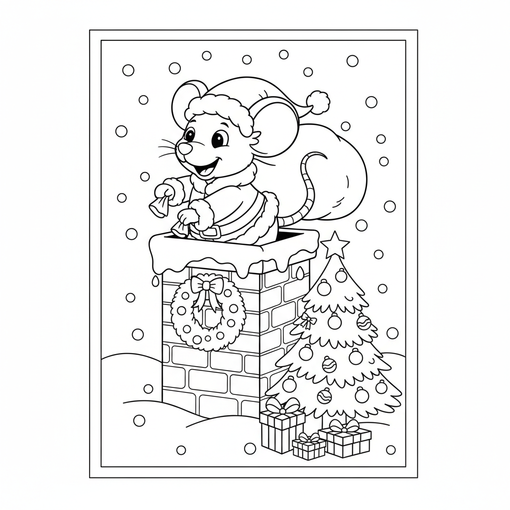 Coloriage coloriage mickey noel 5