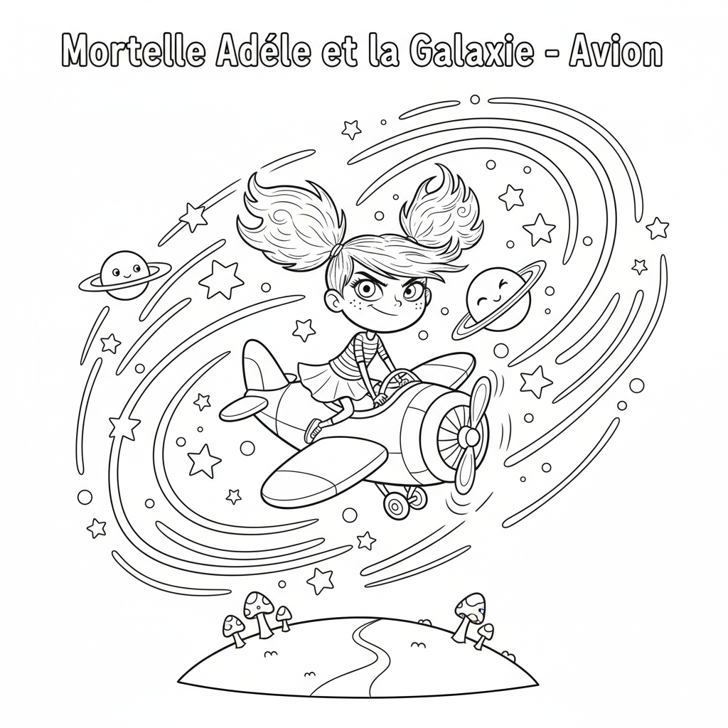 Coloriage coloriage mortelle adèle et la galaxie 3