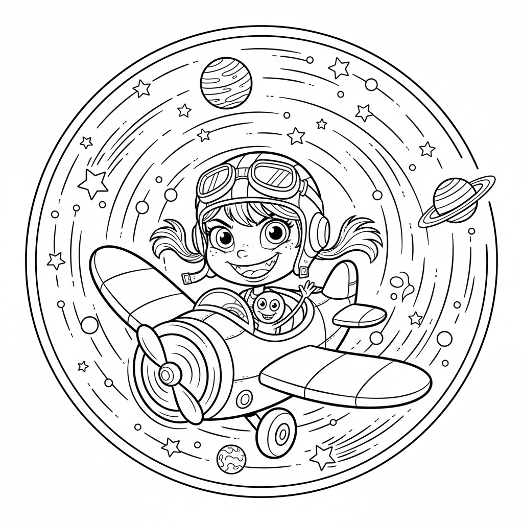 Coloriage coloriage mortelle adèle et la galaxie 4