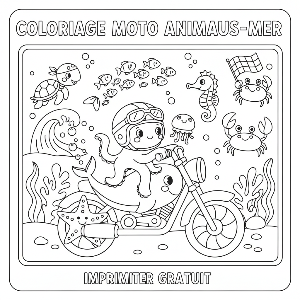 Coloriage coloriage moto à imprimer gratuit 2