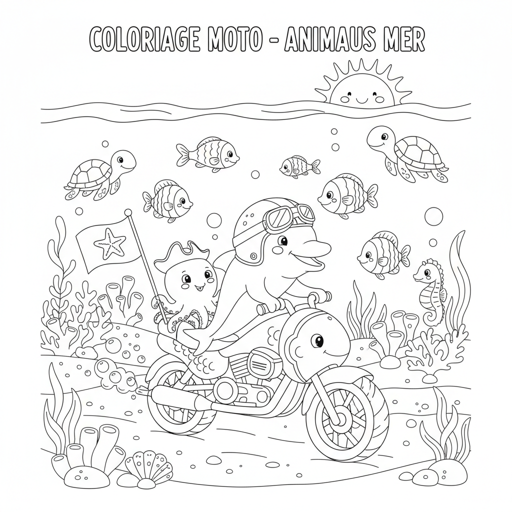 Coloriage coloriage moto à imprimer gratuit 3