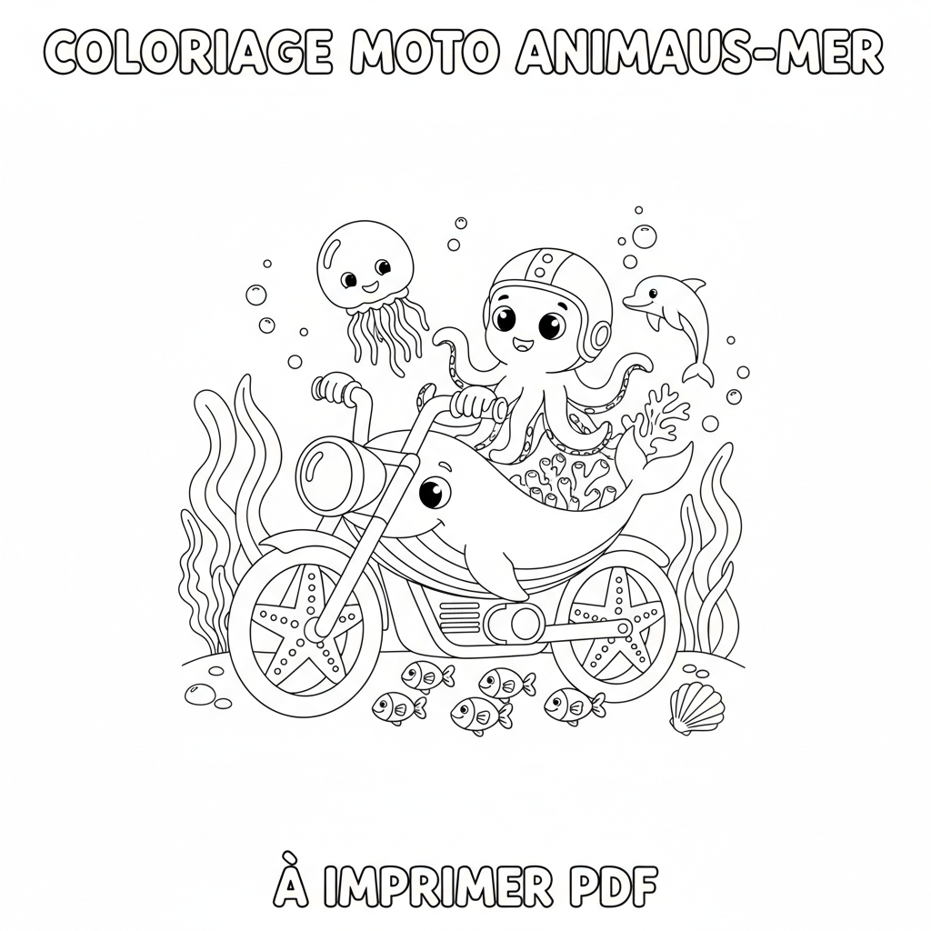 Coloriage coloriage moto à imprimer pdf 2