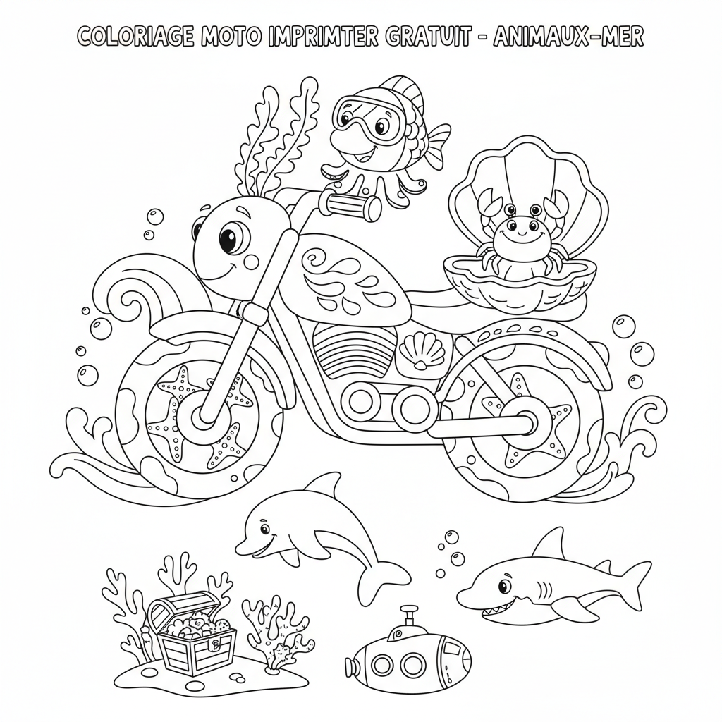 Coloriage coloriage moto imprimer gratuit