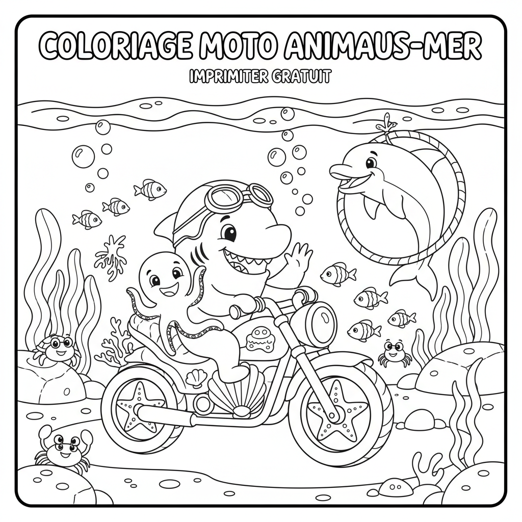 Coloriage coloriage moto imprimer gratuit 3