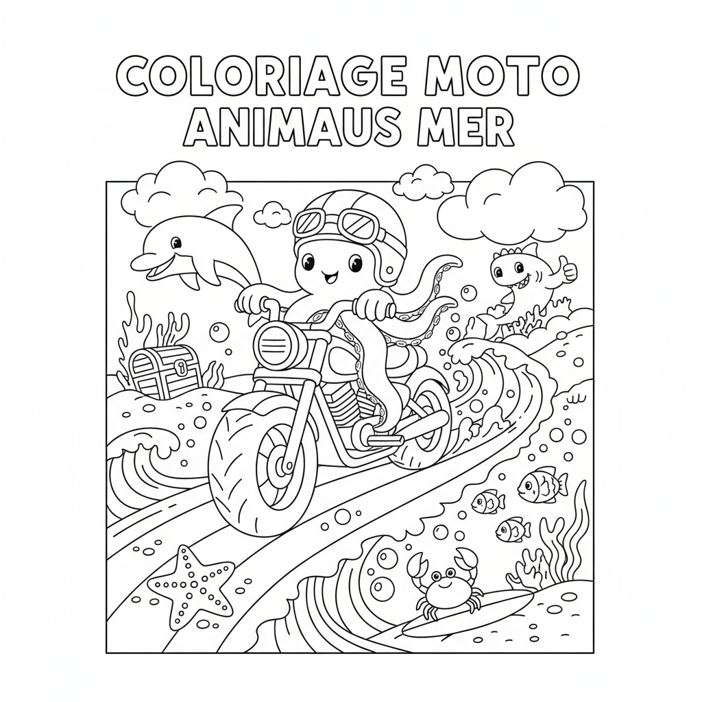 Coloriage coloriage moto imprimer gratuit 5