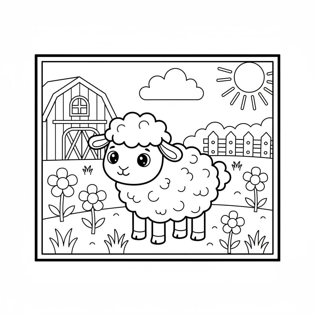 Coloriage coloriage mouton 3