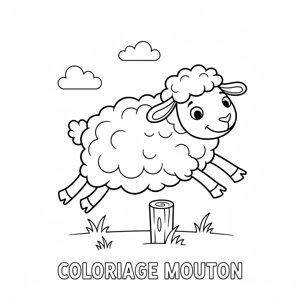 Coloriage coloriage mouton 5