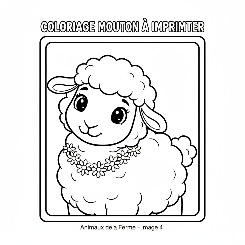 Coloriage coloriage mouton à imprimer 4