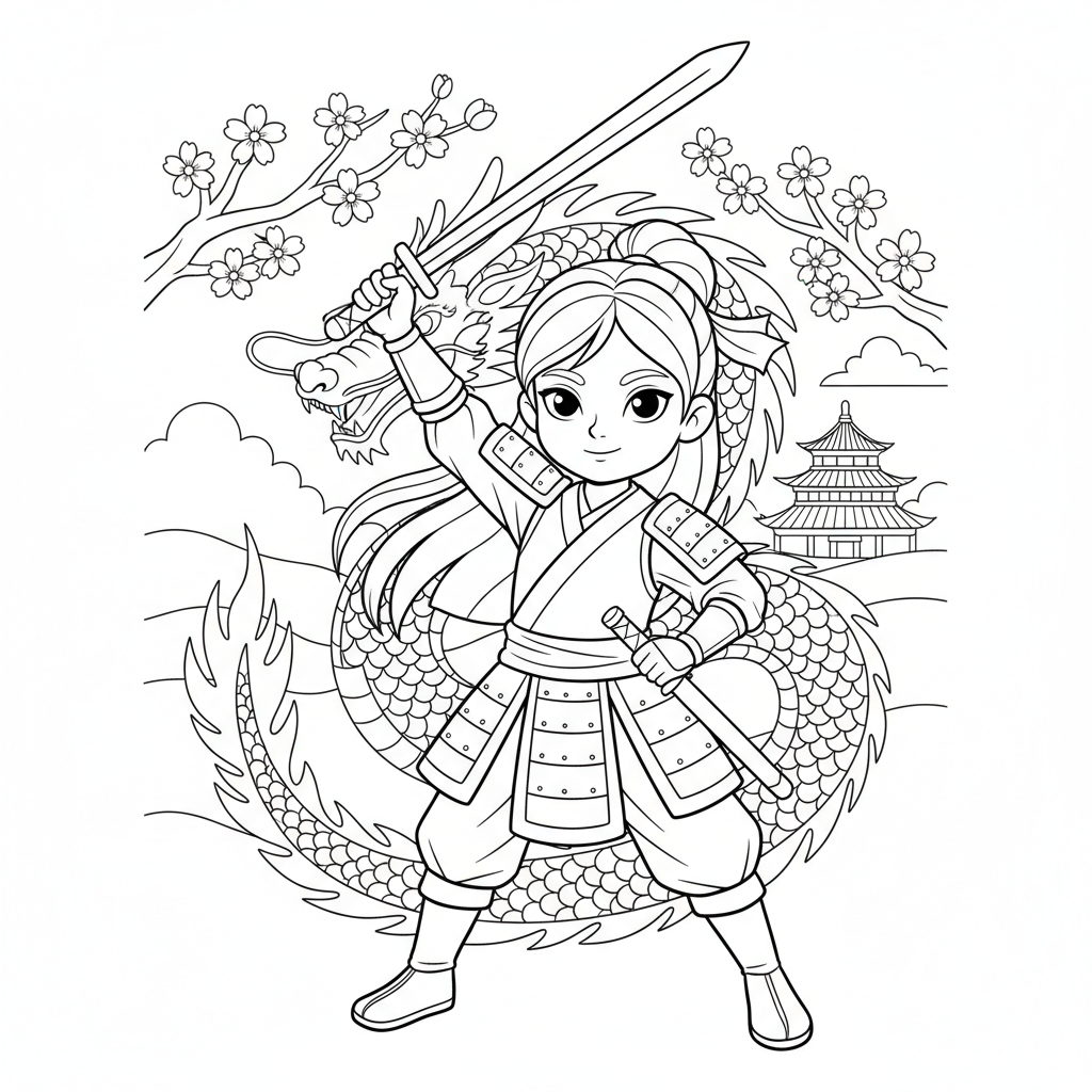 Coloriage coloriage mulan 2