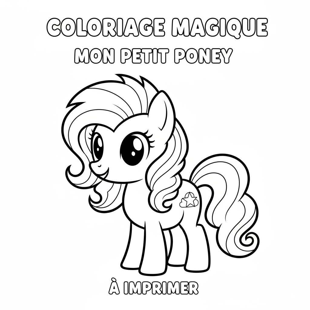 Coloriage My Little Pony à Imprimer Gratuit pour Enfants