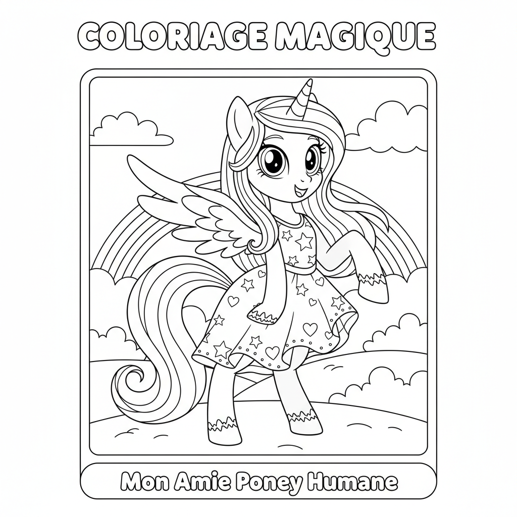 Coloriage coloriage my little pony humaine 2