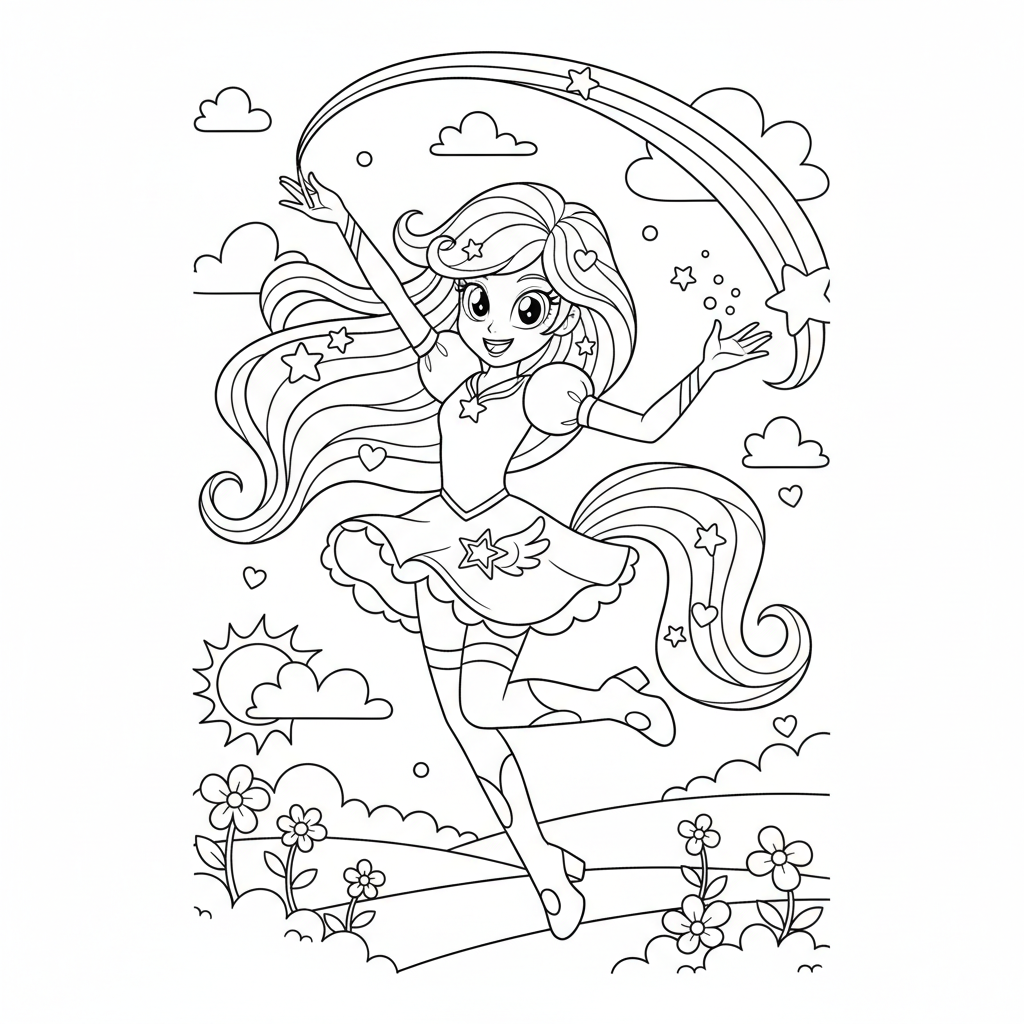 Coloriage coloriage my little pony humaine 5
