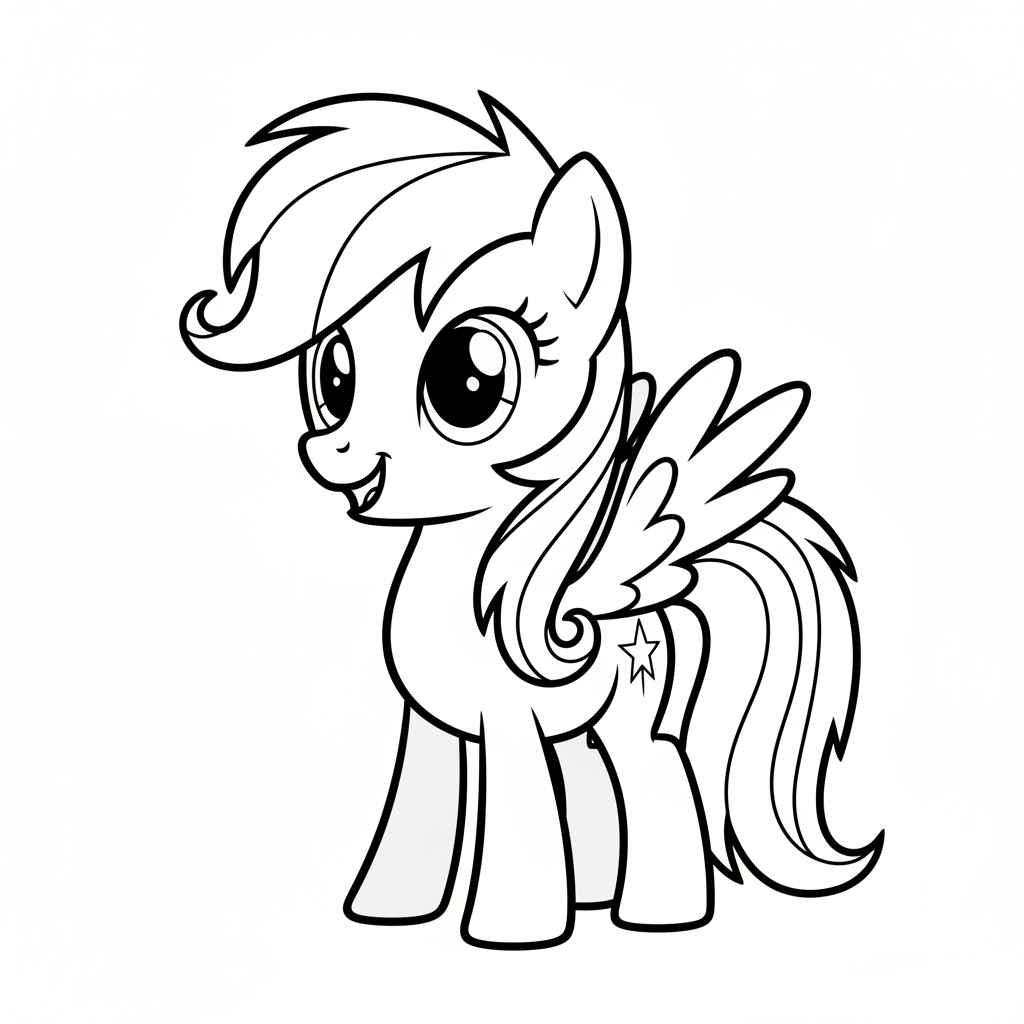 Coloriage coloriage my little pony rainbow dash 4