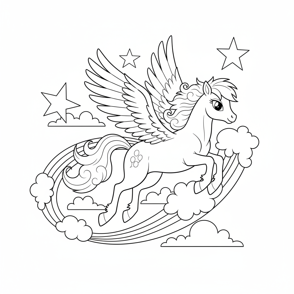 Coloriage coloriage my little pony rainbow dash 5