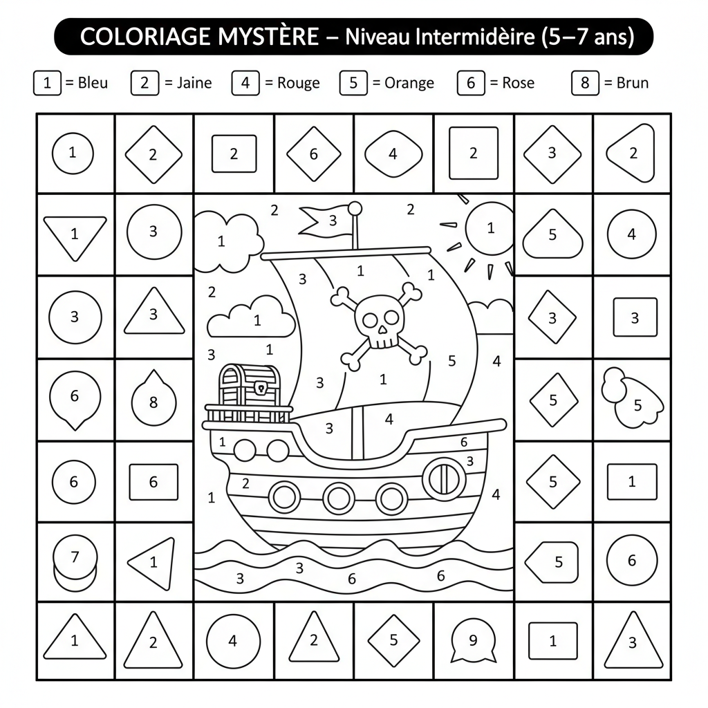 Coloriage coloriage mystère 2